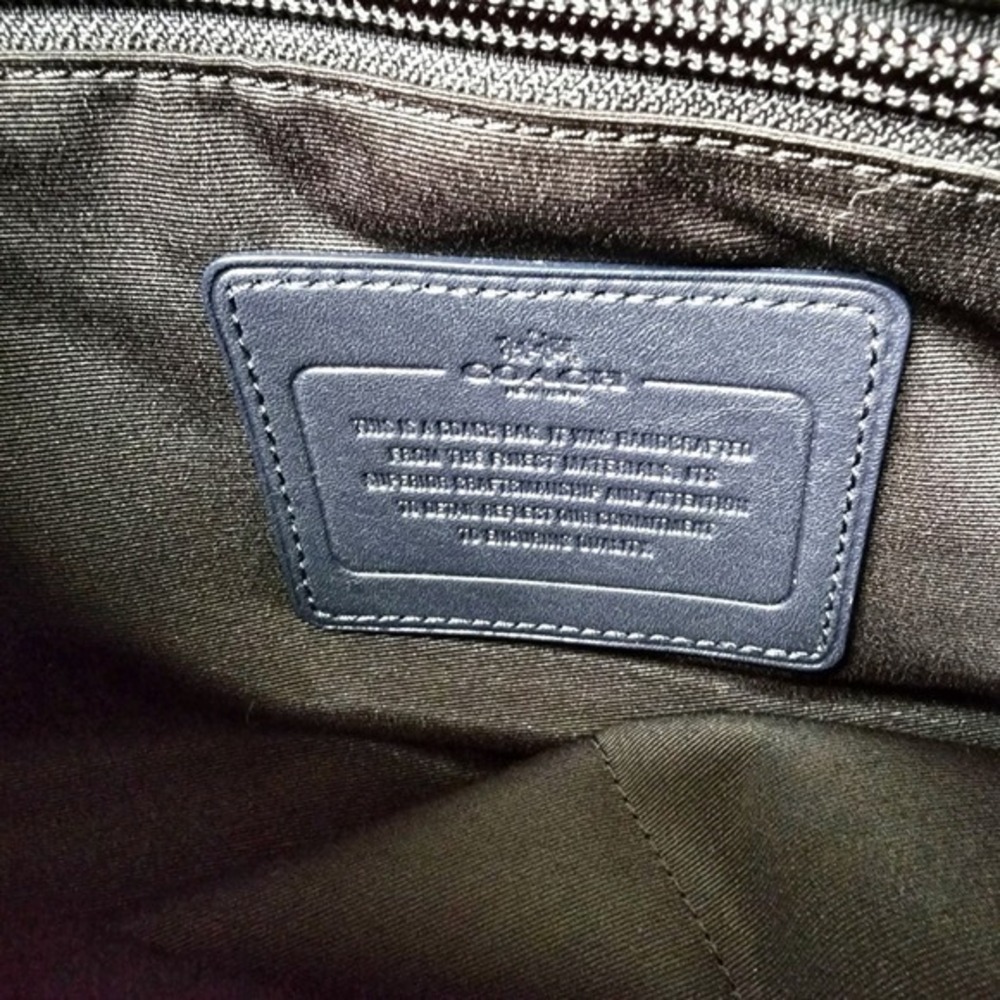 Coach Metropolitan Slim Briefcase Grey Black Leather Laptop Bag Messenger - Picture 3 of 14